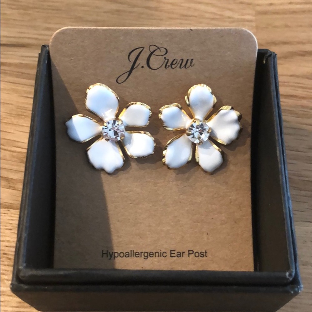 J Crew Flower Earrings NWT